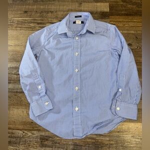 Crewcuts Boys Blue Gingham Button Down Shirt Size 10 J Crew Kids